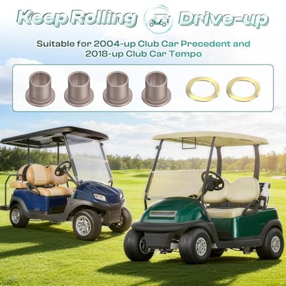 DRIVE UP Club Car Precedent King Pin Steering Knuckle Bushing Kit,Spindle Bushing for 2004-Up and 2018-up Tempo Gas Electric Golf Cart 102288201, 102288401