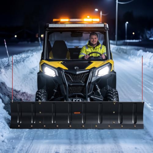 VEVOR Snow Plow Kit 43 in/72 in Width Adjustable Universal Plow Attachment - size: 43in-72in Adjustable