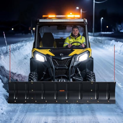 VEVOR Snow Plow Kit 43 in/72 in Width Adjustable Universal Plow Attachment - size: 43in-72in Adjustable