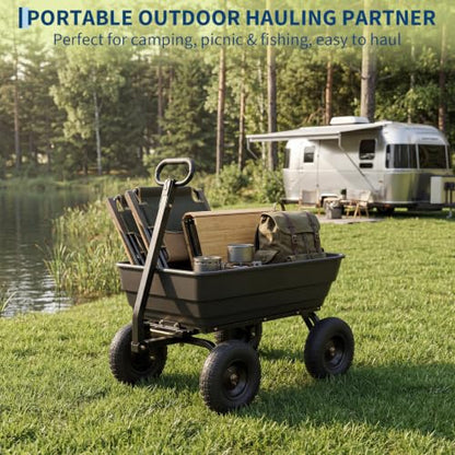 Garden Dump Cart 1200LB Heavy Duty - size: 1200LBS