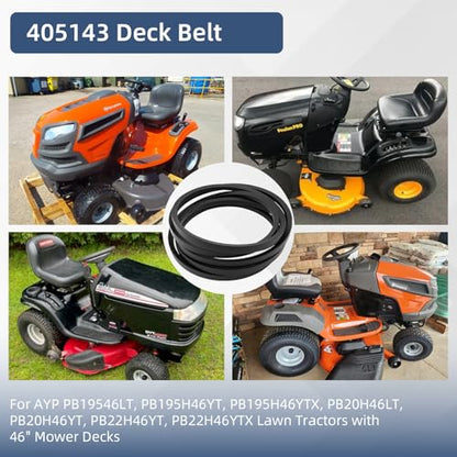 405143 Deck Drive Belt Compatible with Husqvarna Poulan Pro AYP Craftsman, 46" Mowers Deck Belt Replace 532405143 584453101 21546607 YTH22V46 YTH20K46 YTA22V46 by Podoy (105.5" X 1/2") - color: 405143