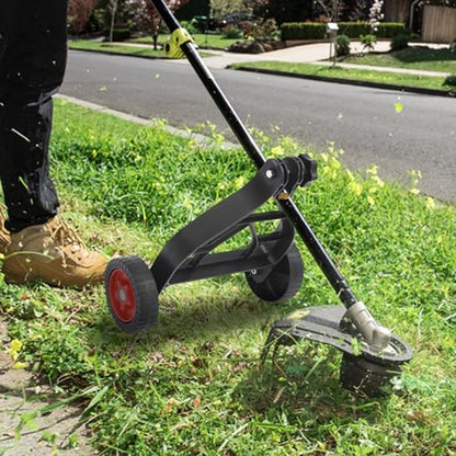 String Trimmer Wheel Attachment, 26mm-28mm Applicable Outer Diameter, Support Wheels Portable Lawn Mower Auxiliary Wheels, Wheel Mower Attachment for Cordless Weed Wacker Walk Behind Brush Cutter