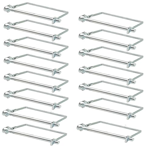 15 PCS 1/4" x 3" Inch Heavy Duty PTO Pin Assortment Kit Locking Pin Wire Lock Pin Shaft Locking Pin Trailer Safety Coupler Pin Pto Pin Hitch Pin,
