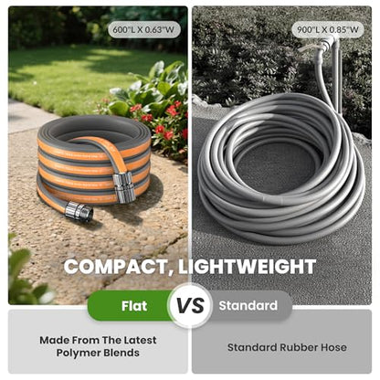 Giraffe Tools 75FT Garden Hose Lay Flat Lightweight Flexible Water Hose - size: 75FT