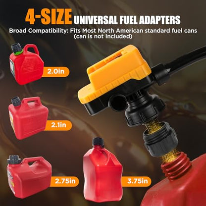 4.5 GPM Cordless Fuel Transfer Pump with 51" PVC hose (Bare tool) - color: yellow+black