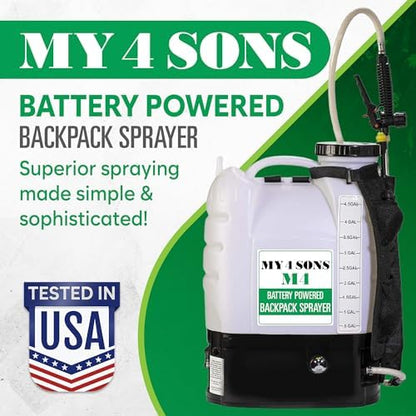 M4 Battery Powered Backpack Sprayer - 18V Milwaukee Battery Compatible - size: M4 100 PSI Milwaukee Compatible