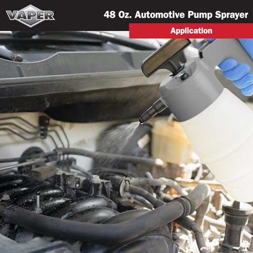 Vaper 19495 48oz Automotive Pump Sprayer, Pressurized Sprayer with Durable, High-Density Polyethylene Construction, Adjustable Nozzle for Multiple Spray Patterns