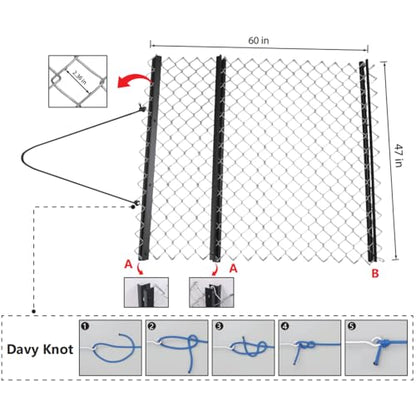 Drag Harrow, 4'x5' Chain Harrow for ATV/UTV, Large-Area Wear-Resistant Mesh