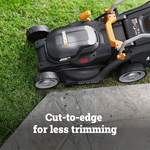 Worx Cordless Lawn Mower, 20V 14" 2-in-1 Grass Mower for Lawn Care, WG733.1 - style: 14" 20V Mower w/(1) 5.0Ah Battery