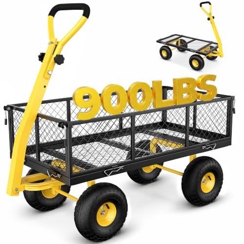 Firstness Metal Garden Wagon Cart