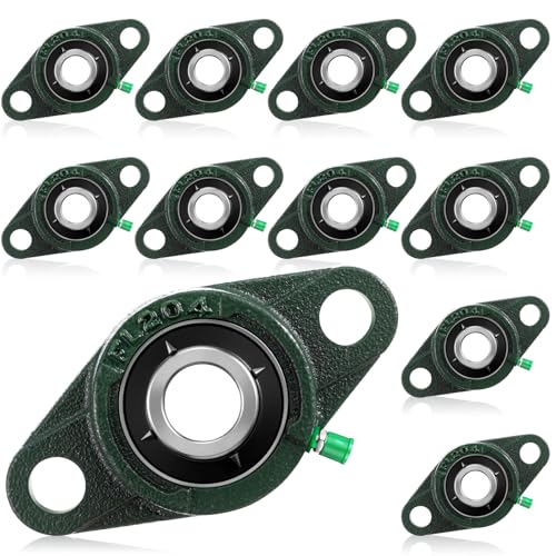 Threlaco 10 Pack Ucfl204-12 Pillow Block Bearing 1 in Bore - style: UCFL204-12
