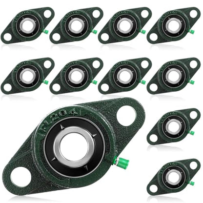 Threlaco 10 Pack Ucfl204-12 Pillow Block Bearing 1 in Bore - style: UCFL204-12