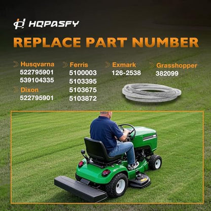 539104335 Mower Deck Belt Fits Husqvarna/Dixon/Exmark with 61" Deck - size: 522795901