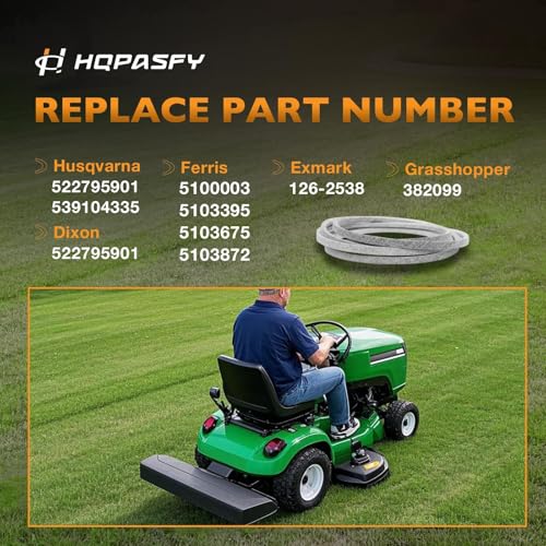 539104335 Mower Deck Belt Fits Husqvarna/Dixon/Exmark with 61" Deck - size: 522795901