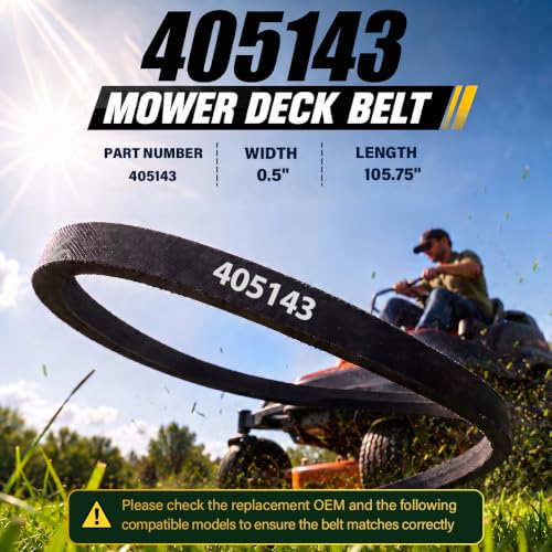 405143 Mower Deck Belt 1/2" x 106" Replacement for Husqvarna - size: 405143