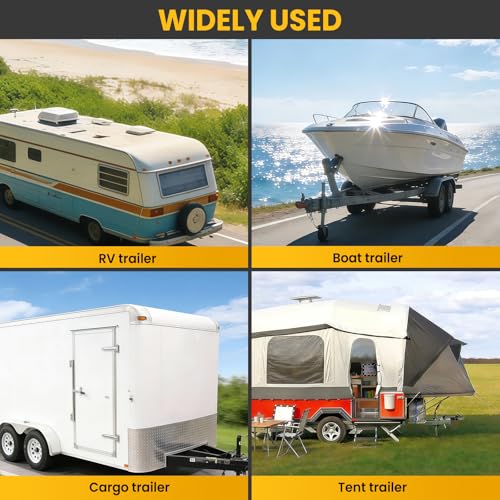 Heavy-Duty Trailer Dolly – 20,000 lbs Load, 3,500 lbs Tongue Weight, 360° Swivel Wheels with Brake, 2" & 2-5/16" Hitch Balls, Manual Trailer Mover for RV, Boat, Camper, Jet Ski, Motorcycle