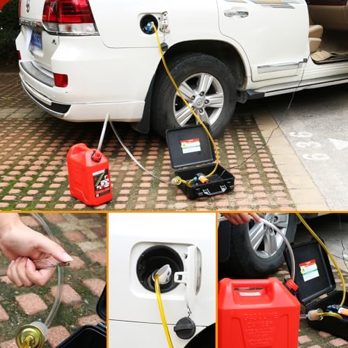12V Fuel Transfer Pump 85GPH Electric Gasoline Transfer Pump Set - color: 85Gal/hr
