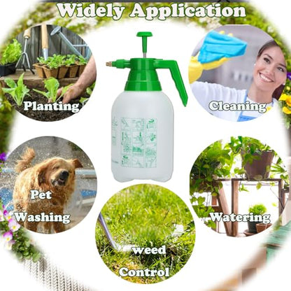3 Pack 2L Garden Pressure Sprayer, Hand Pump Plant Spray Bottle - color: 2L-White-3PCS