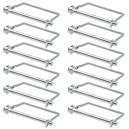 15 PCS 1/4*4-1/2 Inch Trailer Hitch Pin Shaft Locking Pin Safety Coupler Pin 1/4 Hitch pin Wire Lock Pin 1/4" x 4-1/2" for PTO,Farm,Lawn,Hitches,and Garden