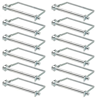 15 PCS 1/4*4-1/2 Inch Trailer Hitch Pin Shaft Locking Pin Safety Coupler Pin 1/4 Hitch pin Wire Lock Pin 1/4" x 4-1/2" for PTO,Farm,Lawn,Hitches,and Garden