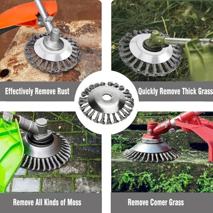 Unbreakable Steel Wire Rotary Brush Cutter Trimmer Head,8 Inch