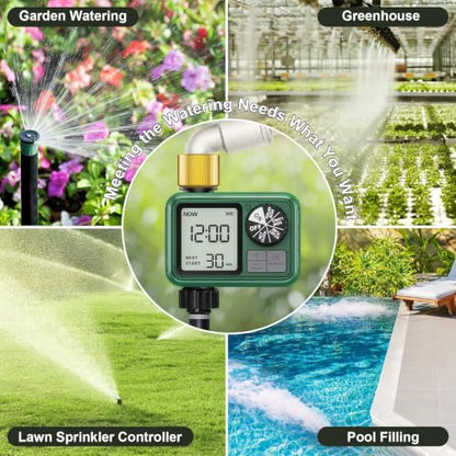 2 Pack Water Timer for Outdoor Garden Hose, Sprinkler Timer - style: 1 Brass Outlet-2 Pack