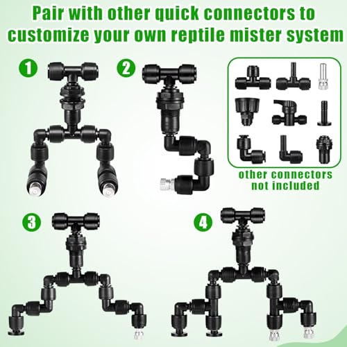 20 Pack 1/4" Push to Connect Fittings Elbow Connectors - size: 20 Pack 1/4" Elbow-B