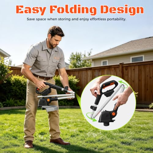 Electric Weed Wacker Eater String Trimmer Weed Whacker Battery Operated 21V