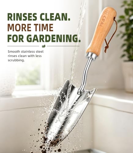 Heavy Duty Transplant Trowel with Inch and Centimeter Depth Markings