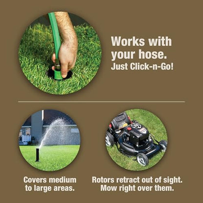 Rain Bird 32HE Professional Pop-Up Sprinkler, Click-N-Go - style: Pro Rotor In-Ground Sprinkler System Kit
