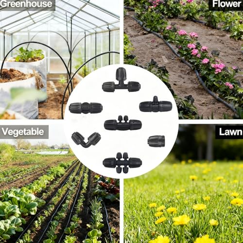 1/2 Inch End Plugs for Drip Irrigation Tubing (12-Pack) - Leak-Proof Garden Hose End Caps, Compatible with 1/2" ID 16mm OD Poly Tubing for Lawn, Greenhouse & Micro Irrigation Systems - style: 12 end caps