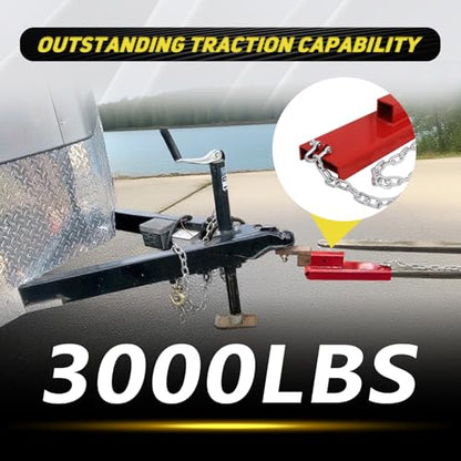 2" Forklift Trailer Hitch Receiver Fit for Pallet Fork W/Chain | Trailer Towing Adapter Hitch Attachment