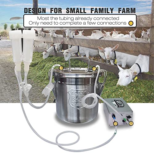 12L Goat Milking Machine, Plug-in Pulsation Pump Milker (Classic) - color: for Goat, size: 12L