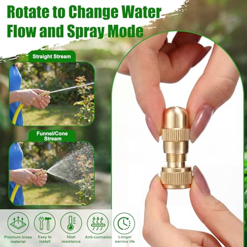 LEIFIDE 2 Pack Brass Adjustable Cone Nozzle Compatible with 6-6000 Sprayers