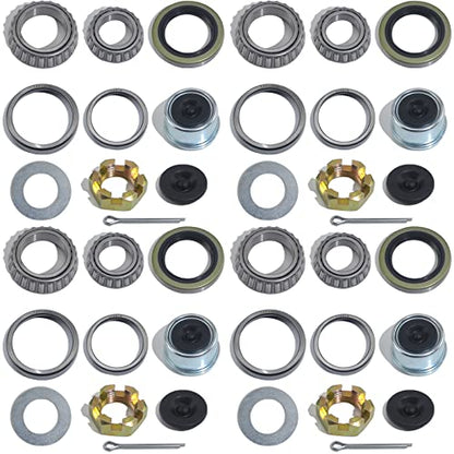 iBroPrat 4 Sets 3500 LB L68149 L44649 Boat Trailer Axle Bearing Kits