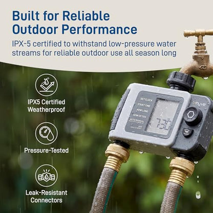 Orbit B-hyve XD 2-Port Smart Hose Watering Timer - Features Dual Outlet Irrigation Control - App Controlled Watering Timer with Bluetooth - Weatherproof Battery Powered - 24632 - size: 2-Port, style: Bluetooth