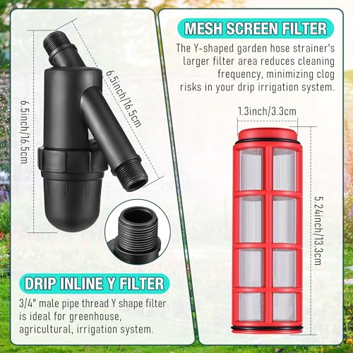 Aurelema Drip Irrigation Pressure Regulator and Filter, 25 PSI, 3/4 Inch