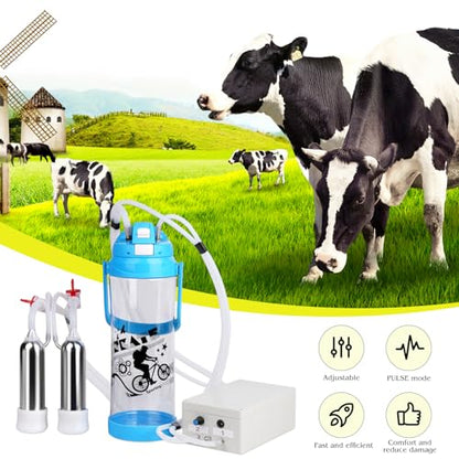 3l Electric Milking Machine for Cow| Pulsation Vacuum Pump| Save Labor