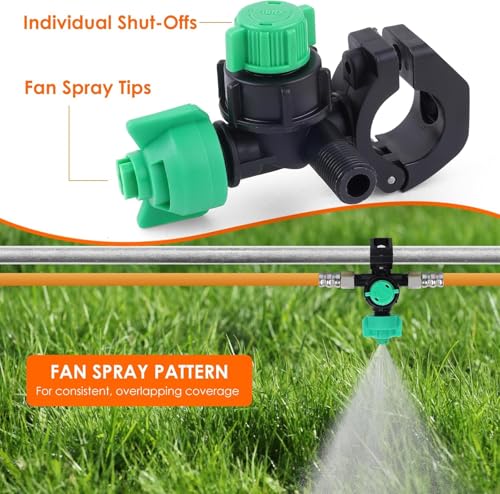 6 Nozzle ATV Sprayer Boom Wand Kit – 122" Spray Coverage for ATV & UTV Sprayers, Row Crop, Adjustable Spray Patterns, Folding Design for Easy Transport (Sprayer Boom with Hook) - style: Sprayer Boom with Hook