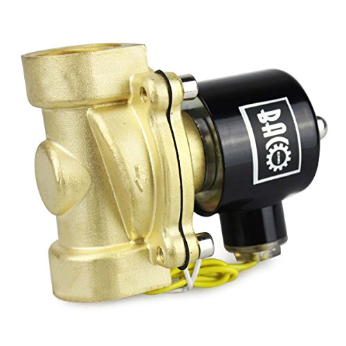 BACOENG 1" DC12V Electric Solenoid Valve (NPT, Brass, Normally Closed) - size: 1"NPT-Brass