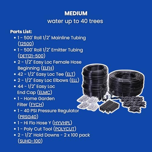 Dripworks Premium Orchard Irrigation Kit - Waters Upto 40 Trees | Agricultural Grade Components | Trusted Brand Since 1991 - size: Medium