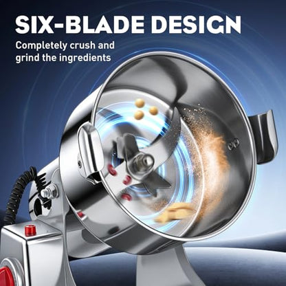 Electric herb Grinder 550g High Speed Electric Stainless Steel Spice Flour Mill Herb Grinder Powder Machine for Dry Food Grin
