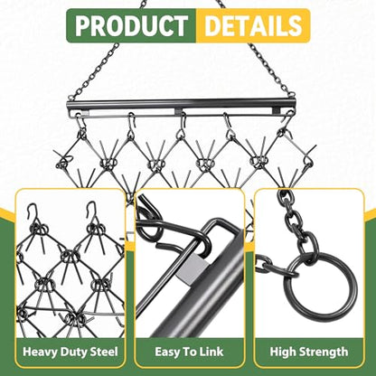 KUAFU 4' Chain Drag Harrow Tines Compatible with Tractors ATV UTV Lawn