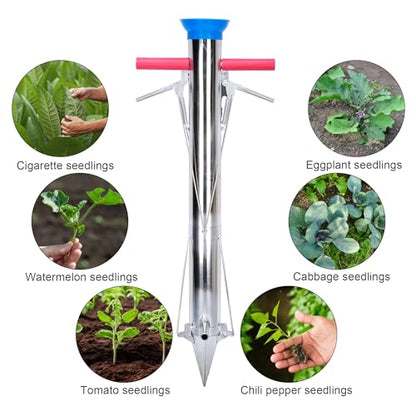 AIWFL Seedling Transplanter Long Handled Bulb Planter Tools Garden Tools - size: Double Handle With Foot