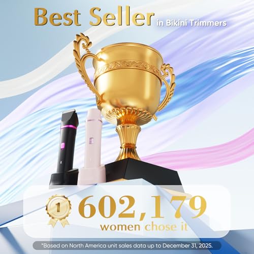 Risina 2-in-1 Bikini Trimmer for Women, Travel Razors, Beach Essentials | IPX7 Waterproof, Rechargeable, Ceramic Blades, Face Shaver and Body Hair Trimmer for Bikini Line, Pubic Hair, Legs, Underarms - color: Blue