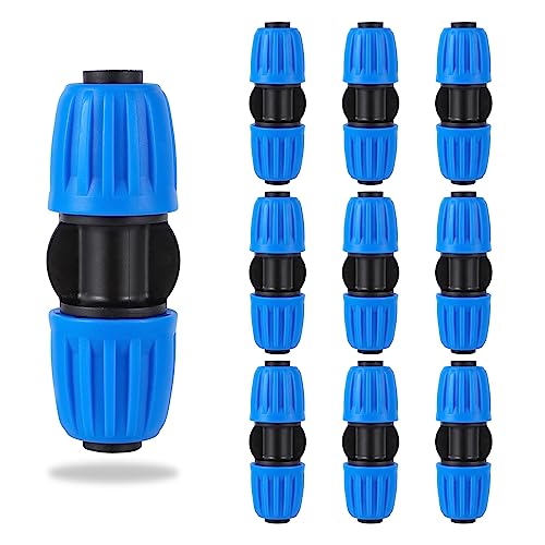 10 Pcs 1/2" Drip Irrigation Tubing Coupling Fittings - size: 1/2 Inch Straight Coupling