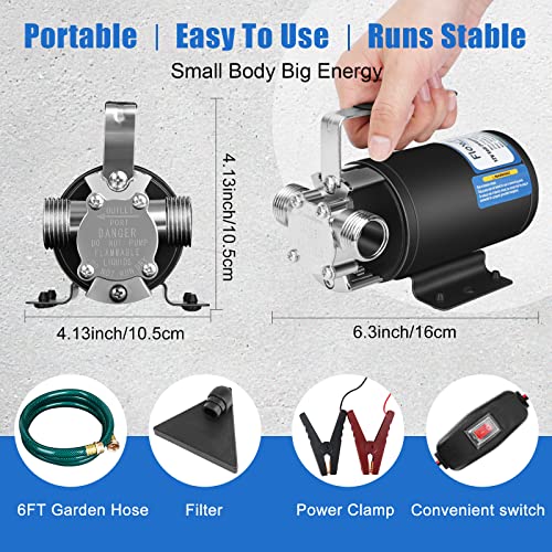 12V Water Pump Water Transfer Pump Utility Pump Black - style: Black-Standard