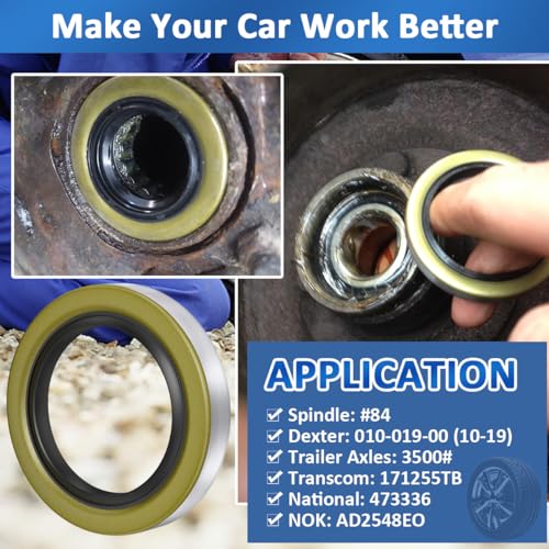4pcs 010-019-00 Double Lip Grease Seal 1.719"x2.565" for Dexter Axle