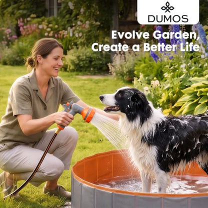 DUMOS Retractable Garden Hose Reel, 1/2 in X 78 ft Water Hose with Nozzle - color: Grey, size: 1/2" x 78 FT
