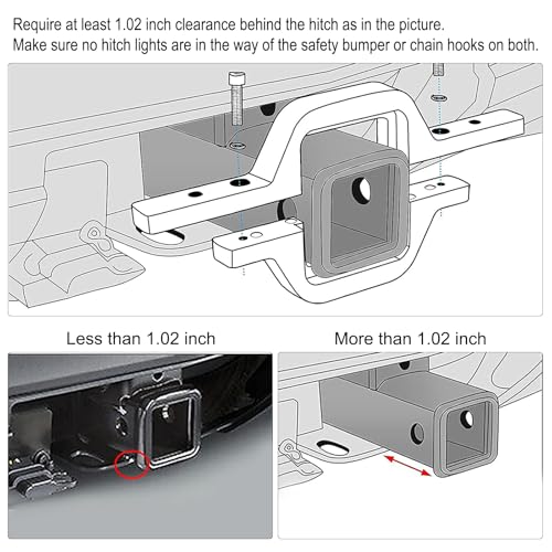 BESTZHEYU 4 Inch Hitch Backup Light with 2 Inch Towing Hitch Mount Brackets - color: White, size: 2 inch